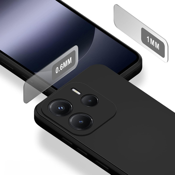 Telefontok a Xiaomi Redmi Note 14 4G, Silicone Lite, fekete