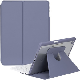 Billentyűzet tok iPad 11" 2025 A16 (11 gen.) / iPad 10.9" 2022 (10 gen.), Rotary 360° Leather, lila