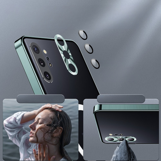 Kameravédő tok Samsung Galaxy Note 10+ Plus, CamShield MagSafe, átlátszó / zöld