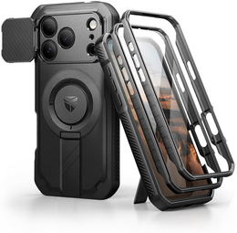 Dexnor páncélozott tok állvánnyal és fényképezőgép zárral, MagSafe iPhone 17 Pro Max készülékhez