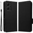 Pattintható tok a Xiaomi Redmi Note 12 5G / POCO X5 5G, Wallet Litchi Magnet, fekete
