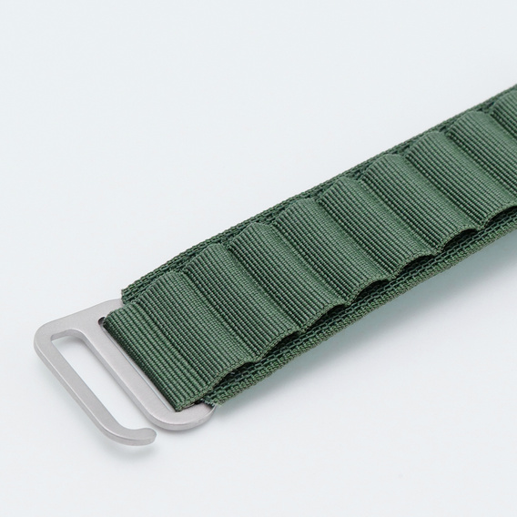 Nylon szíj Apple Watch 1/2/3/4/4/5/6/7/8/SE/ULTRA 42/44/45/45/49mm, zöld
