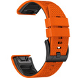 Szilikon pánt Garmin Fenix 7 / Forerunner 965 / 955 / 945 / 935, narancssárga / fekete