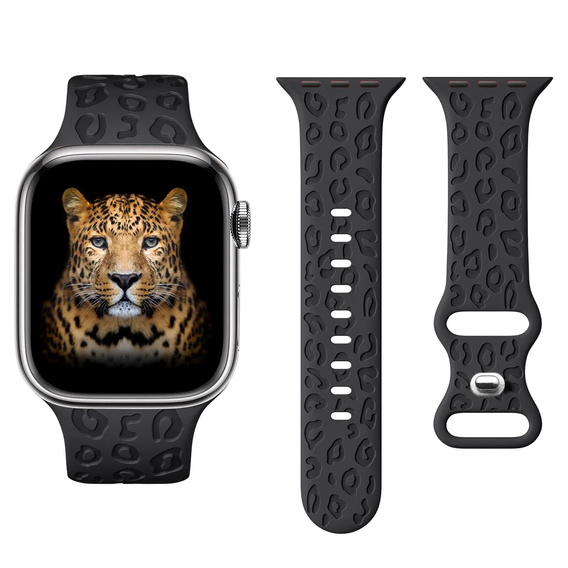 Szilikon szíj az Apple Watch 1/2/3/4/4/5/6/7/8/9/10/SE 38/40/41/42mm-es órájához.