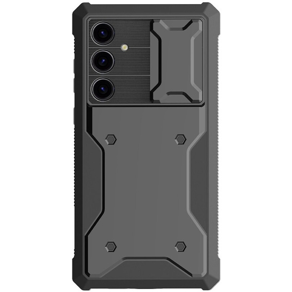 Tok Samsung Galaxy A55, ERBORD Rugged Case, fekete (két keret)