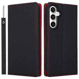 Pattintható tok a Samsung Galaxy A25 5G, Litchi Skin Grain, fekete