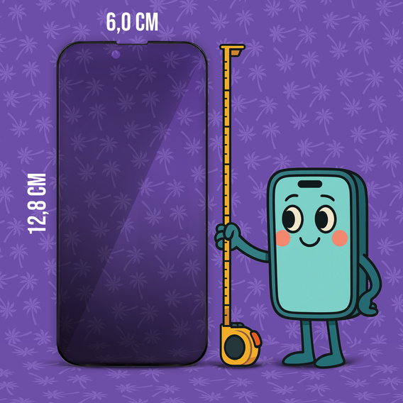 Shy Palm Privacy edzett üveg iPhone 13 Mini-hez