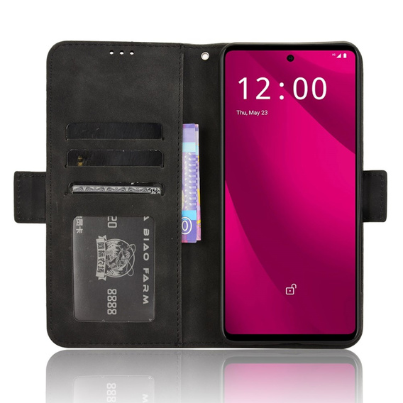 Pattintható tok a T Phone 2 Pro 5G, Card Slot, fekete