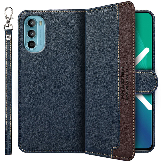 Pattintható tok a Motorola Moto G52 / G82 5G, KHAZNEH RFID, kék