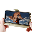 Pattintható tok a Motorola Moto G85, Crazy Horse Wallet, arany