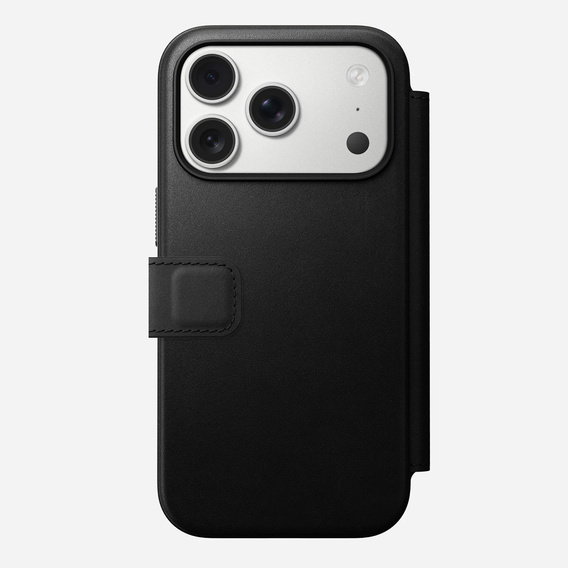 Nomad tok iPhone 17 Pro-hoz, Modern bőr fóliatok, fekete
