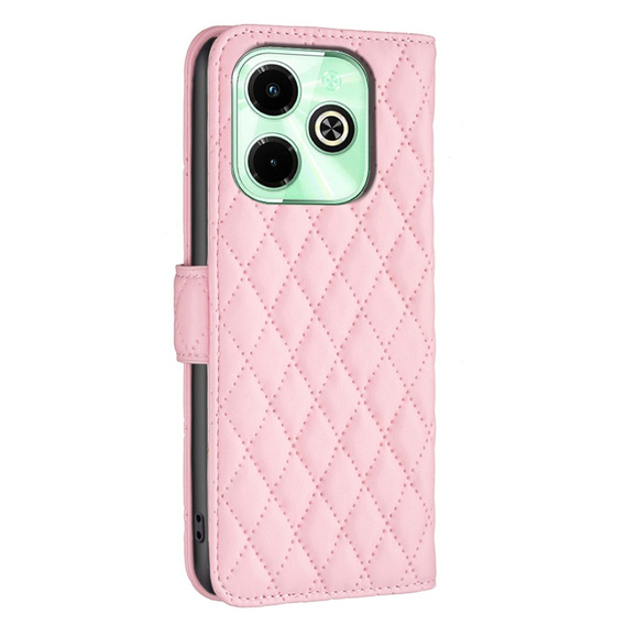 Pattintható tok a Infinix Hot 40i, Wallet, BINFEN COLOR, rózsaszín