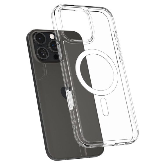ERBORD MagSafe tok iPhone 16 Pro-hoz, aktív gomb, átlátszó + üveg a képernyőhöz