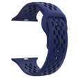 Szilikon szíj Apple Watch 1/2/3/4/4/5/6/7/8/SE/ULTRA 42/44/45/49MM órához, tengerészkék
