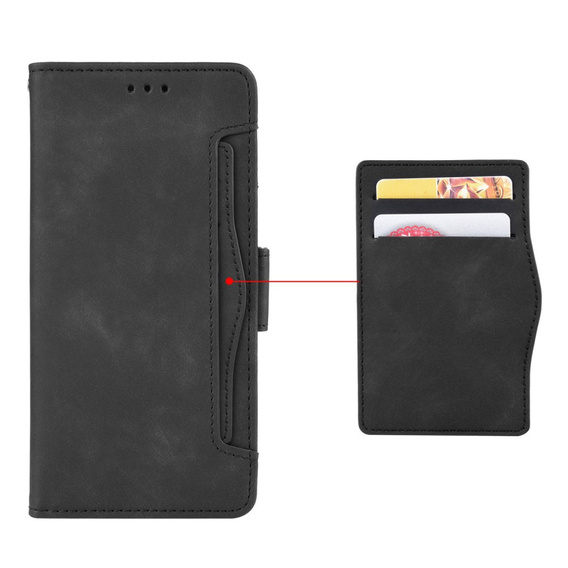 Pattintható tok a Realme 14 Pro+ 5G, Card Slot, fekete