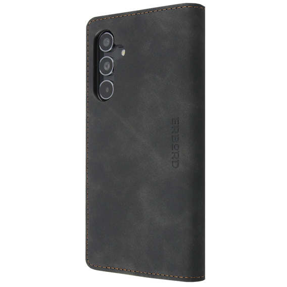 Telefontok a Samsung Galaxy A54, ERBORD Vintage, pénztárca patenttal, fekete