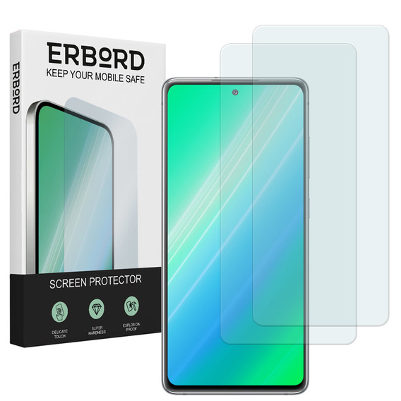 2x edzett üveg a Samsung Galaxy Xcover 5, ERBORD 9H Hard Glass a képernyőn