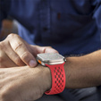 Szilikon szíj Apple Watch 1/2/3/4/4/5/6/7/8/SE/ULTRA 42/44/45/45/49MM órához, piros