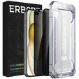 2x edzett adatvédelmi üveg az iPhone 15 Plus-hoz, ERBORD 9H Easy App Anti-Peep