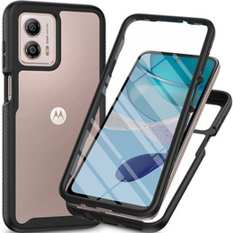 Tok Motorola Moto G53 5G készülékhez, Shockproof, fóliával, fekete