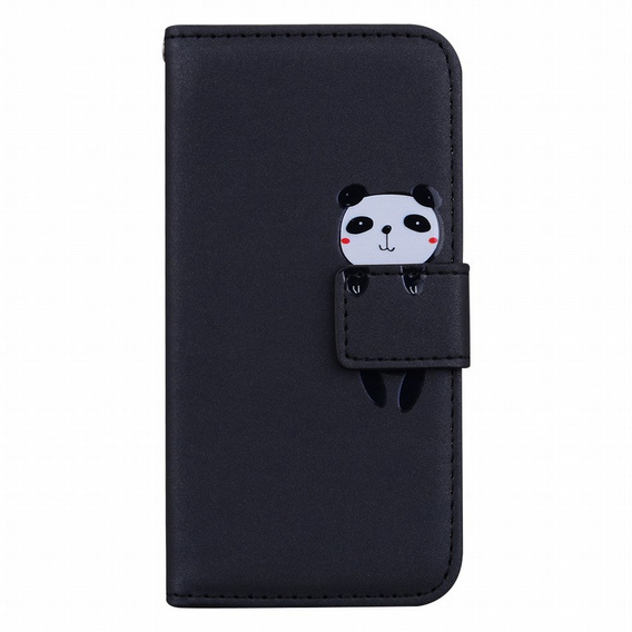 Pattintható tok a Xiaomi Redmi Note 8 Pro, Wallet Panda, fekete