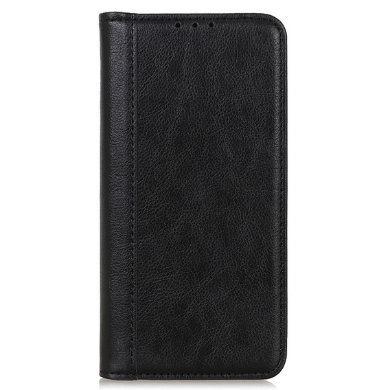 Pattintható tok Honor 200 Pro 5G, Split Leather, fekete