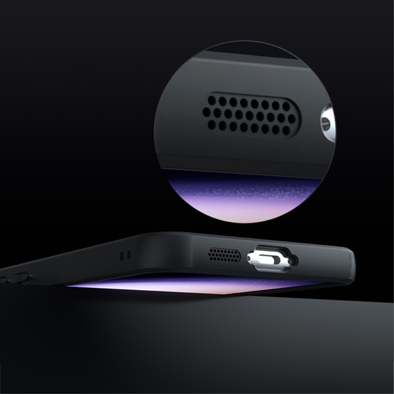 Tok Samsung Galaxy A55 5G, Fusion Hybrid, kameravédelemmel, átlátszó / fekete