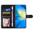 Pattintható tok a Oppo A38 4G / Oppo A18 4G, Wallet, BINFEN COLOR, fekete