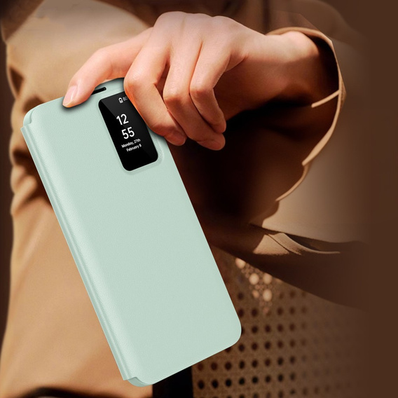 Flip tok Samsung Galaxy S24 FE, Smart View Wallet, zöld