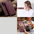 CASEME tok Huawei P30 Pro, Leather Wallet Case, bordó