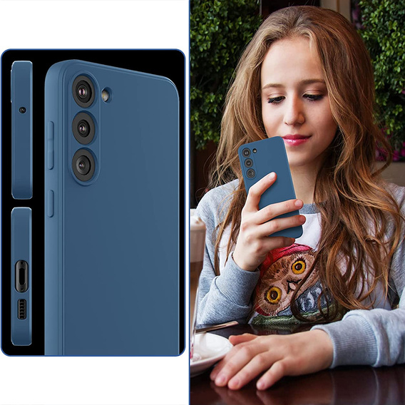 Telefontok a Samsung Galaxy S23 5G, Silicone Lite, sötétkék