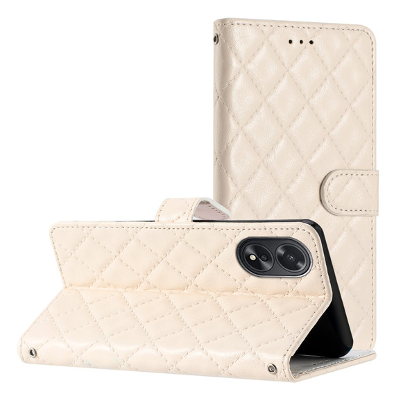 Pattintható tok a Oppo A38 4G / Oppo A18 4G, Wallet, BINFEN COLOR, bézs színű