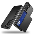 Telefontok a Samsung Galaxy S22, Sliding Card Holder, fekete