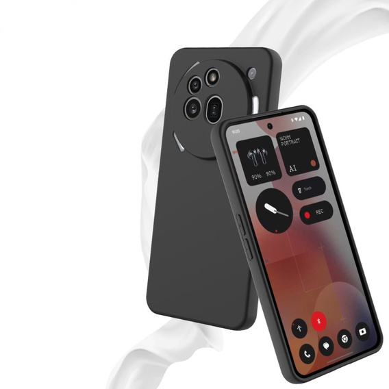 Telefontok a Nothing Phone 3a Pro, Silicone Lite, fekete