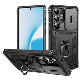 Telefontok a Samsung Galaxy S25 Ultra, KickStand Camera Lens, fekete