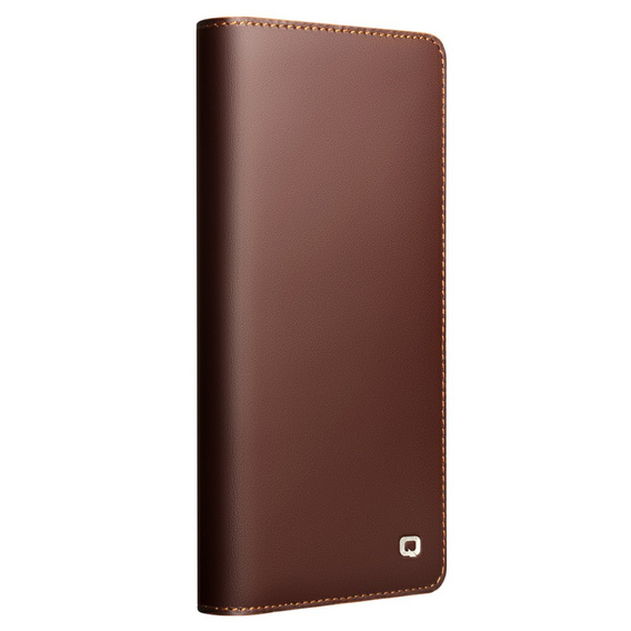 Flip tok Samsung Galaxy S25 Ultra, QIALINO Leather Wallet, fekete