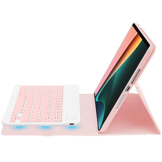 Tok + billentyűzet Xiaomi Pad 5/5 Pro, rózsaszín rose gold