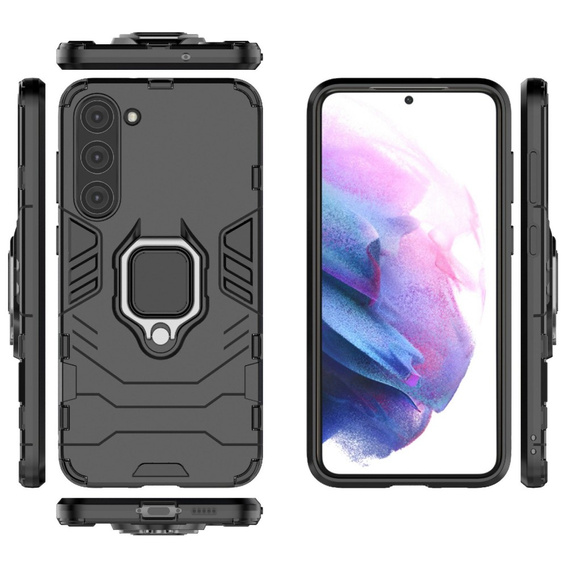 Telefontok a Samsung Galaxy S23, Kickstand Ring, fekete