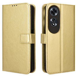 Pattintható tok a Oppo A60, Crazy Horse Wallet, arany