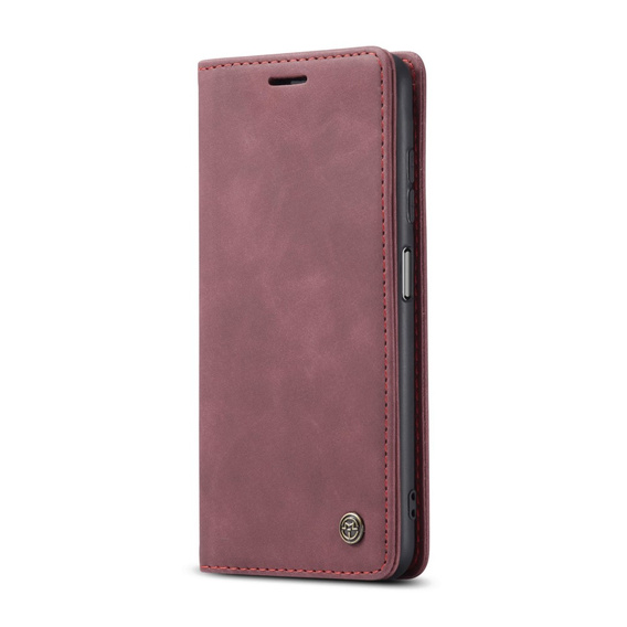CASEME tok Xiaomi Redmi Note 10 / 10S, Leather Wallet Case, bordó