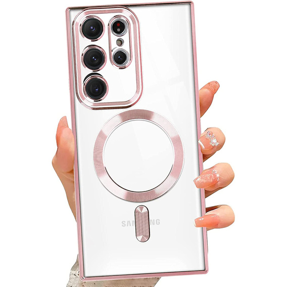 Telefontok a Samsung Galaxy S22 Ultra, MagSafe Hybrid, rózsaszín rose gold