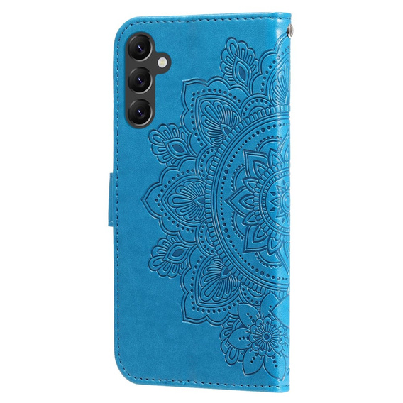 Pattintható tok a Samsung Galaxy A14 4G/5G, Mandala Flower, kék