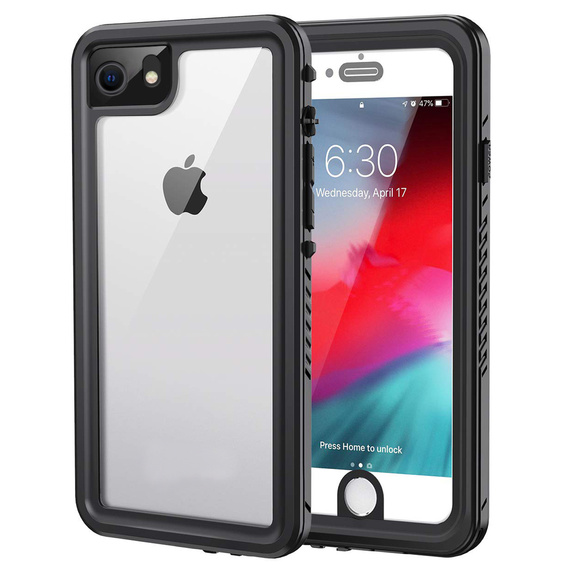IP68 vízálló tok a iPhone 7/8/SE 2020/SE 2022, fekete