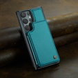 CASEME flip tok Samsung Galaxy S25 Ultra, Litchi Wallet, zöld