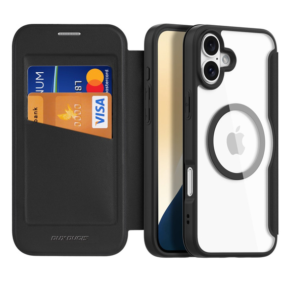Dux Ducis Telefontok a iPhone 16 Plus, Skin X Pro, MagSafe, fekete