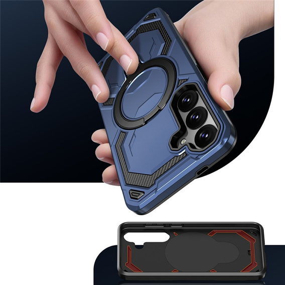 Mágneses tok állvánnyal Samsung Galaxy A57 5G készülékhez, kék