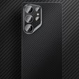 BENKS Kevlar tok Samsung Galaxy S25, MagSafe, Carbon Fiber, fekete