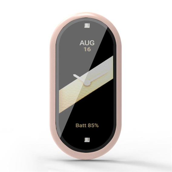 2in1 tok + edzett üveg a Xiaomi Smart Band 10 / 9 / 8-hoz, rózsaszín