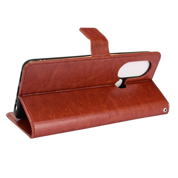 Pattintható tok a Infinix Hot 11s, Crazy Horse Wallet, barna