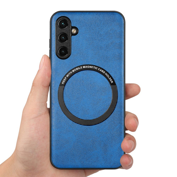 Telefontok a Samsung Galaxy A14 5G, Leather Hybrid MagSafe, kék